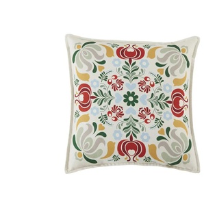 HOME STORY Kissen Folklore - beige - Materialmix - 45 cm | Möbel Kraft