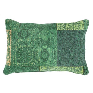 Kissen im Retro- und Vintage Look aufwendiges Jacquard Muster Grün