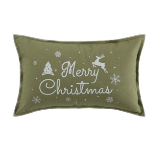 Kissen  Merry Christmas ¦ grün ¦ Maße (cm): B: 30