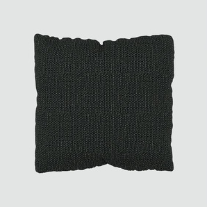Kissen - Nachtschwarz, 40x40cm - Strukturgewebe, individuell konfigurierbar