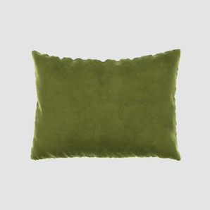 Kissen - Olivgrün, 48x65cm - Samt, individuell konfigurierbar