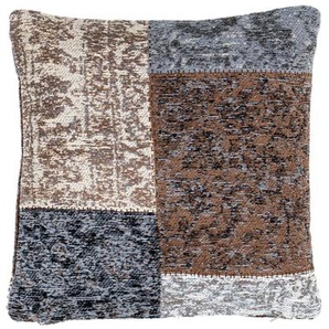 Kissen Weiche Haptik Flachgewebe Retro- und Patchwork-Look Braun