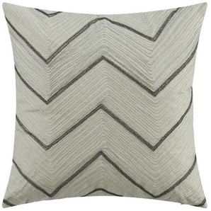 Kissen ZickZack - beige - Materialmix - 45 cm | Möbel Kraft