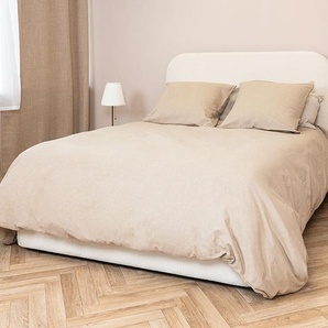 Kissenbezüge aus Baumwollflanell 50 x 70 (cm) x2 / Beige