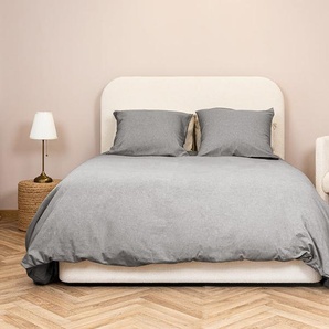 Kissenbezüge aus Baumwollflanell 56 x 36 (cm) x2 / Anthrazit