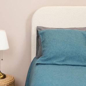 Kissenbezüge aus Baumwollflanell 65 x 65 (cm) x2 / Petrolblau