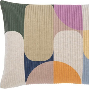 Kissenbezüge ESPRIT Cade Gr. B/L: 58 cm x 38 cm, 1 St., Polyester, grün (grün, natur) Kissenbezüge gemustert mit effektvoller Steppung