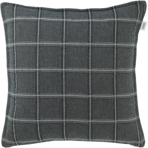 Kissenbezüge SCHÖNER WOHNEN-KOLLEKTION Delight Gr. B/L: 45 cm x 45 cm, 1 St., Baumwolle, grau (anthrazit, dunkelgrau) Kissenbezüge uni mit kleinem Stehsaum
