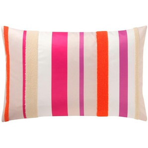 Kissenbezüge SPORTALM KITZBÜHEL Bouclé Stick Gr. B/L: 60 cm x 40 cm, 1 St., Polyester, pink (pink, lila) Kissenbezüge gemustert mit aufgestickten Streifendessin