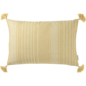 Kissenbezüge TOM TAILOR HOME Minimal Ethno Gr. B/L: 60 cm x 40 cm, 1 St., Polyester-Leinen, grün (lime, gelbgrün) Kissenbezüge gemustert im modernen Boho-Style