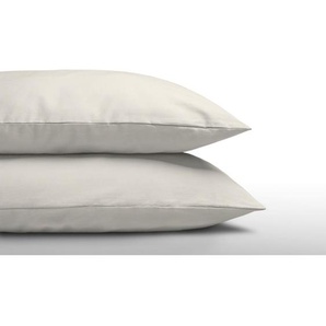 Kissenbezug 2 Stück, 60x70 cm, Kissenbezug 100% Baumwolle, Beige