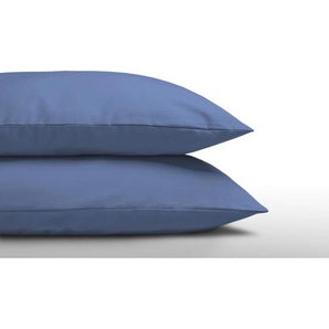 Kissenbezug 2 Stück, 60x70 cm, Kissenbezug 100% Baumwolle, Blau