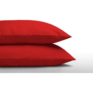 Kissenbezug 2 Stück, 60x70 cm, Kissenbezug 100% Baumwolle, Rot