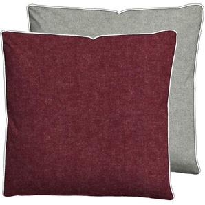 Kissenbezug BIBERNA Hermal Kissenbezüge Gr. B/L: 40 cm x 40 cm, 1 St., Biber, rot (burgund) Kissenbezüge uni Wendekissenbezug, Made in Germany zertifiziert, geeignet im Winter