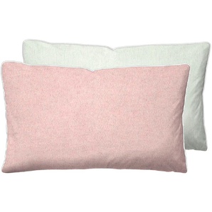 Kissenbezug BIBERNA Hermal Kissenbezüge Gr. B/L: 40 cm x 60 cm, 1 St., Biber, rosa (rose) Kissenbezüge uni Wendekissenbezug, Made in Germany zertifiziert, geeignet im Winter