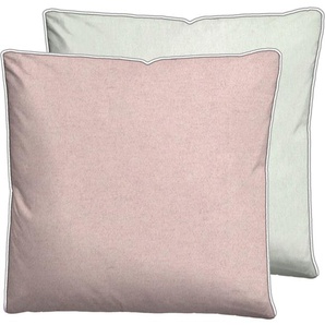 Kissenbezug BIBERNA Hermal Kissenbezüge Gr. B/L: 80 cm x 80 cm, 1 St., Biber, rosa (rose) Kissenbezüge uni Wendekissenbezug, Made in Germany zertifiziert, geeignet im Winter