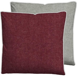 Kissenbezug BIBERNA Hermal Kissenbezüge Gr. B/L: 80 cm x 80 cm, 1 St., Biber, rot (burgund) Kissenbezüge uni Wendekissenbezug, Made in Germany zertifiziert, geeignet im Winter