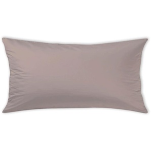 Kissenbezug CURT BAUER Uni-Mako-Satin Kissenbezüge Gr. B/L: 80 cm x 40 cm, 1 St., Mako-Satin, grau (taupe) Kissenbezüge uni Unifarben