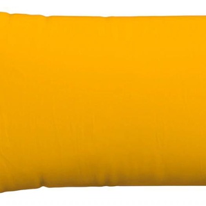 Kissenbezug SCHLAFGUT Knitted Jersey Kissenbezüge Gr. B/L: 40 cm x 80 cm, 1 St., Jersey, gelb (yellow deep) Kissenbezüge uni bügelfrei