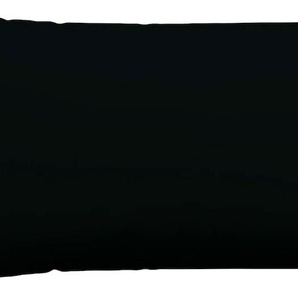 Kissenbezug SCHLAFGUT Knitted Jersey Kissenbezüge Gr. B/L: 40 cm x 80 cm, 1 St., Jersey, schwarz (off, black) Kissenbezüge uni bügelfrei