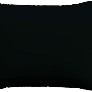 Kissenbezug SCHLAFGUT Knitted Jersey Kissenbezüge Gr. B/L: 60 cm x 80 cm, 1 St., Jersey, schwarz (off, black) Kissenbezüge uni bügelfrei