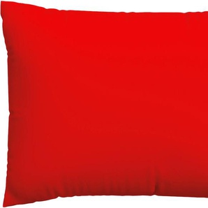 Kissenbezug SCHLAFGUT Knitted Jersey Kissenbezüge Gr. B/L: 70 cm x 90 cm, 1 St., Jersey, rot (red deep) Kissenbezüge uni bügelfrei