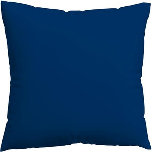 Kissenbezug SCHLAFGUT Knitted Jersey Kissenbezüge Gr. B/L: 80 cm x 80 cm, 1 St., Jersey, blau (blue deep) Kissenbezüge uni bügelfrei