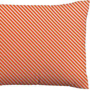 Kissenbezug SCHLAFGUT Woven Satin Fade Kissenbezüge Gr. B/L: 60 cm x 80 cm, 1 St., Mako-Satin, rot (grey light, red mid) Kissenbezüge gemustert mit Farbverlauf
