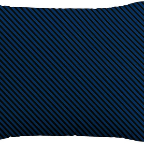 Kissenbezug SCHLAFGUT Woven Satin Fade Kissenbezüge Gr. B/L: 70 cm x 90 cm, 1 St., Mako-Satin, blau (blue deep, off, black) Kissenbezüge gemustert mit Farbverlauf