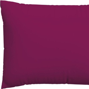 Kissenbezug SCHLAFGUT Woven Satin Kissenbezüge Gr. B/L: 60 cm x 80 cm, 1 St., Mako-Satin, lila (purple deep) Kissenbezüge uni besonders dicht gewebt