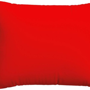 Kissenbezug SCHLAFGUT Woven Satin Kissenbezüge Gr. B/L: 60 cm x 80 cm, 1 St., Mako-Satin, rot (red deep) Kissenbezüge uni besonders dicht gewebt