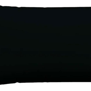 Kissenbezug SCHLAFGUT Woven Satin Kissenbezüge Gr. B/L: 60 cm x 80 cm, 1 St., Mako-Satin, schwarz (off, black) Kissenbezüge uni besonders dicht gewebt