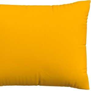 Kissenbezug SCHLAFGUT Woven Satin Kissenbezüge Gr. B/L: 70 cm x 90 cm, 1 St., Mako-Satin, gelb (yellow deep) Kissenbezüge uni besonders dicht gewebt