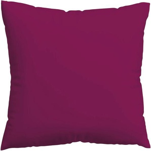 Kissenbezug SCHLAFGUT Woven Satin Kissenbezüge Gr. B/L: 80 cm x 80 cm, 1 St., Mako-Satin, lila (purple deep) Kissenbezüge uni besonders dicht gewebt