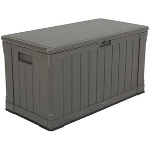 Kissenbox, Braun, Kunststoff, 128x67x64 cm, UV-beständig, wetterbeständig, geeignet zum Sitzen, absperrbar, Gasdruckfeder, Aufbewahrung & Schutzhüllen, Gartenboxen