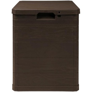 Kissenbox, Braun, Kunststoff, 44x50x43 cm, Tragegriff, Deckel aufklappbar, Aufbewahrung & Schutzhüllen, Gartenboxen