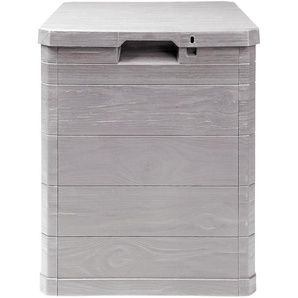 Kissenbox, Hellgrau, Kunststoff, 44x50x43 cm, Tragegriff, Deckel aufklappbar, Aufbewahrung & Schutzhüllen, Gartenboxen
