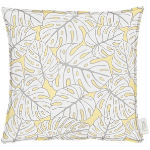 Kissenhülle APELT 3953 Kissenbezüge Gr. B/L: 49 cm x 49 cm, 1 St., Polyester-Baumwolle-Kunstfaser, gelb Kissenbezüge gemustert ohne Füllung