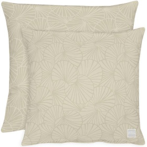 Kissenhülle APELT 3961 Kissenbezüge Gr. B/L: 46 cm x 46 cm, 1 St., Polyester, beige Kissenbezüge gemustert Wendekissenhülle ohne Füllung