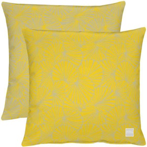 Kissenhülle APELT 3961 Kissenbezüge Gr. B/L: 46 cm x 46 cm, 1 St., Polyester, gelb Kissenbezüge gemustert Wendekissenhülle ohne Füllung