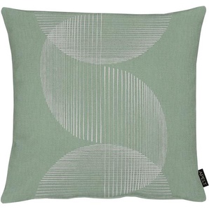 Kissenhülle APELT 5702 Kissenbezüge Gr. B/L: 49 cm x 49 cm, 1 St., Polyester, blau (türkis) Kissenbezüge gemustert