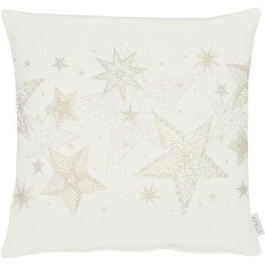 Kissenhülle APELT 6303 Kissenbezüge Gr. B/L: 49 cm x 49 cm, 1 St., Polyester, beige (goldfarben, natur) Kissenbezüge gemustert