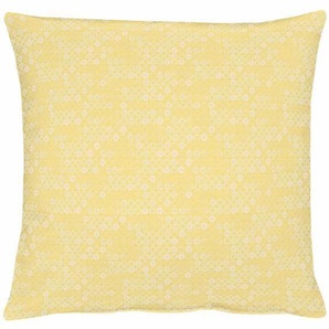 Kissenhülle APELT Casino Kissenbezüge Gr. B/L: 49 cm x 49 cm, 1 St., Polyester-Viskose, gelb (sonnengelb) Kissenbezüge uni ohne Füllung