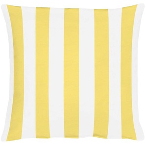 Kissenhülle APELT Delfi Kissenbezüge Gr. B/L: 40 cm x 40 cm, 1 St., Polyester, gelb (weiß, gelb) Kissenbezüge gemustert ohne Füllung