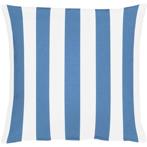Kissenhülle APELT Delfi Kissenbezüge Gr. B/L: 49 cm x 49 cm, 1 St., Polyester, weiß (weiß, blau) Kissenbezüge gemustert ohne Füllung