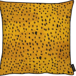 Kissenhülle APELT Jimmy Kissenbezüge Gr. B/L: 46 cm x 46 cm, 1 St., Polyester, braun (braun, schwarz) Kissenbezüge