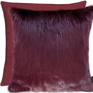 Kissenhülle APELT Lars Kissenbezüge Gr. B/L: 46 cm x 46 cm, 1 St., Polyester, rot (bordeaux) Kissenbezüge uni