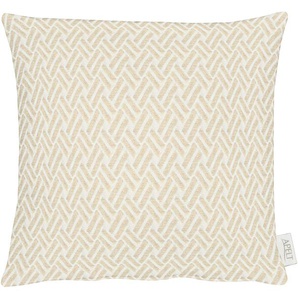 Kissenhülle APELT Lodge Kissenbezüge Gr. B/L: 49 cm x 49 cm, 1 St., Polyester-Baumwolle, beige Kissenbezüge gemustert ohne Füllung