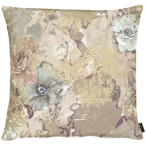 Kissenhülle APELT Noemi Kissenbezüge Gr. B/L: 66 cm x 66 cm, 1 St., Polyester, grau (taupe) Kissenbezüge gemustert Kopfkissen ohne Füllung
