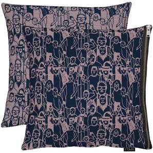 Kissenhülle APELT People Kissenbezüge Gr. B/L: 46 cm x 46 cm, 1 St., Polyester, schwarz Kissenbezüge gemustert Wendekissenhülle ohne Füllung